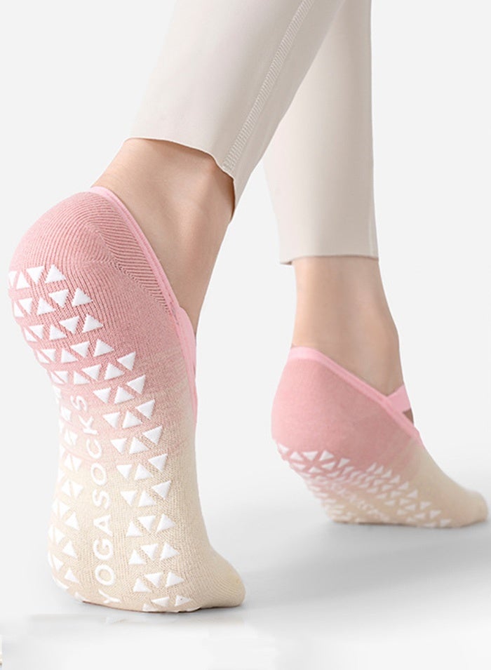 3 Pairs Grippy Non Slip Sock with Straps for Yoga Ballet Dance、Grip Socks Pilates for Women 、yoga socks for women - Image 5