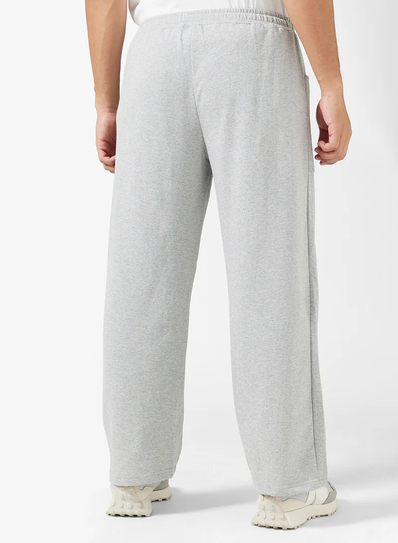 Seventy Five Basics Text Print Open Hem Joggers