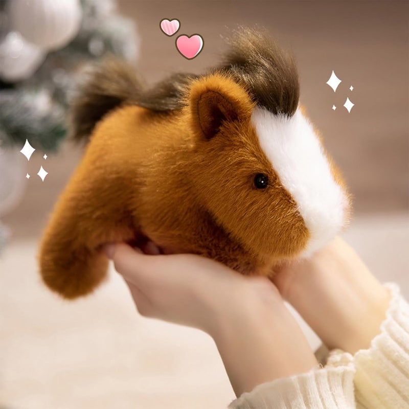 PEACH CAT حصان قط الخوخ المحشو 7.8 بوصة ألعاب قطيفة لطيفة هدايا للأطفال بني - Image 4