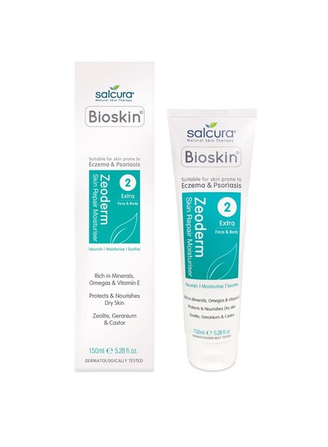 SALCURA Natural Skin Therapy, Bioskin Zeoderm Skin Repair Moisturiser, Including Natural Ingredients Relieves Itchiness & Soothes Irritation, Ideal for Severely Dry & Dehydrated Skin 150ml - Image 2