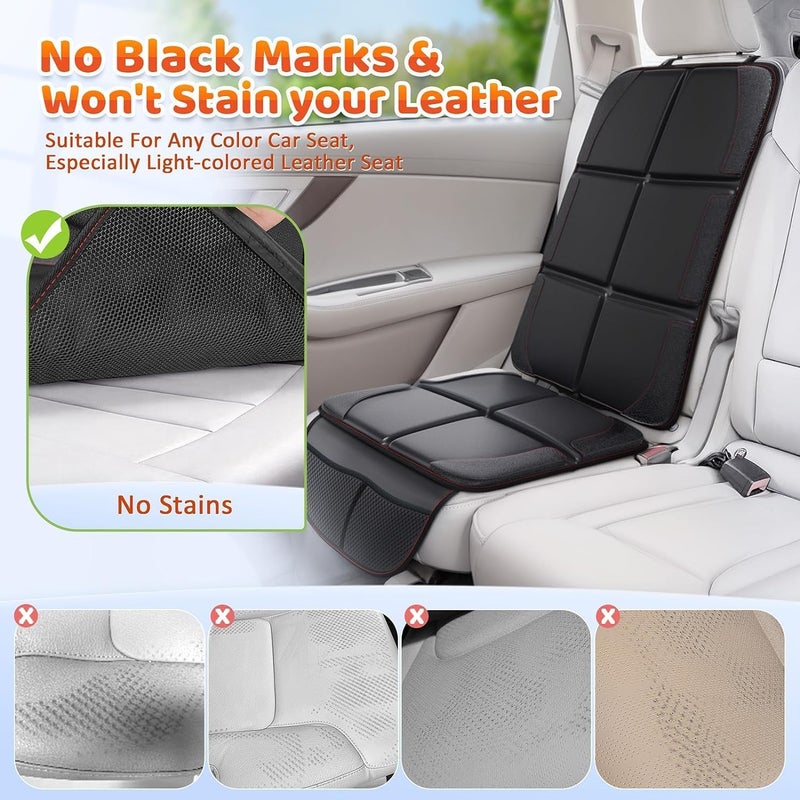 Gimars XL Thick EPE Cushion Car Seat Protector Mat - Pack of 2 Waterproof Child Seat Protectors with Storage Pockets - Image 4