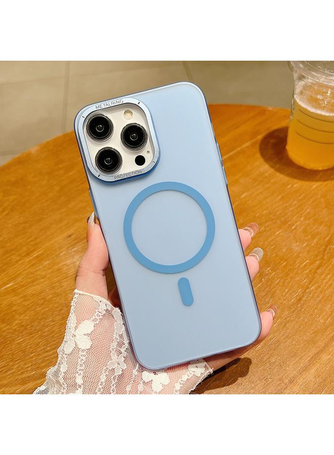 erorex Case For iPhone 15 Pro Golden Shield Frosted Semi-transparent MagSafe PC Phone Case - Image 1