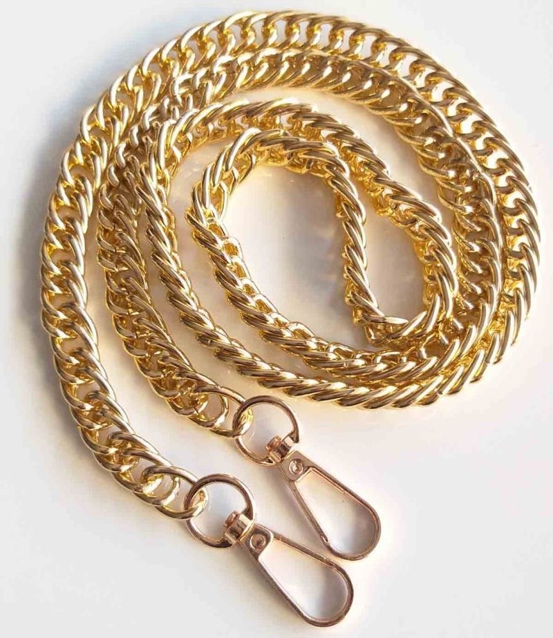 Angel Çanta Aksesuar Angel Bag Accessory Double Ring Light Gold Bag Chain with Hook (120 Cm)
