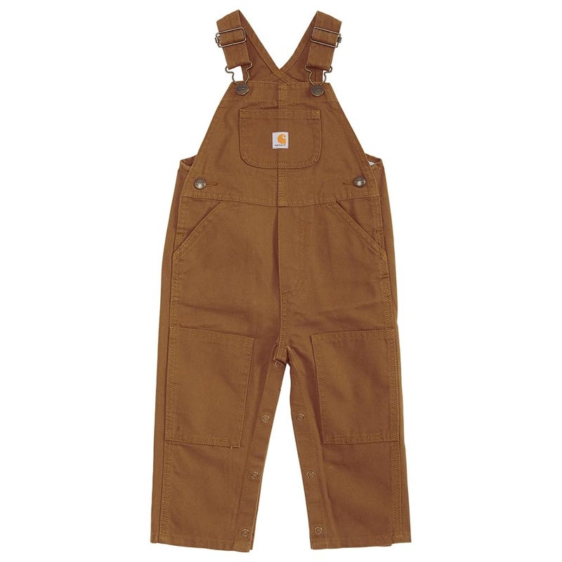 carhartt Carhartt Kids CM8609 Washed Duck Bib Overall Boys 24 Months Carhartt Brown 