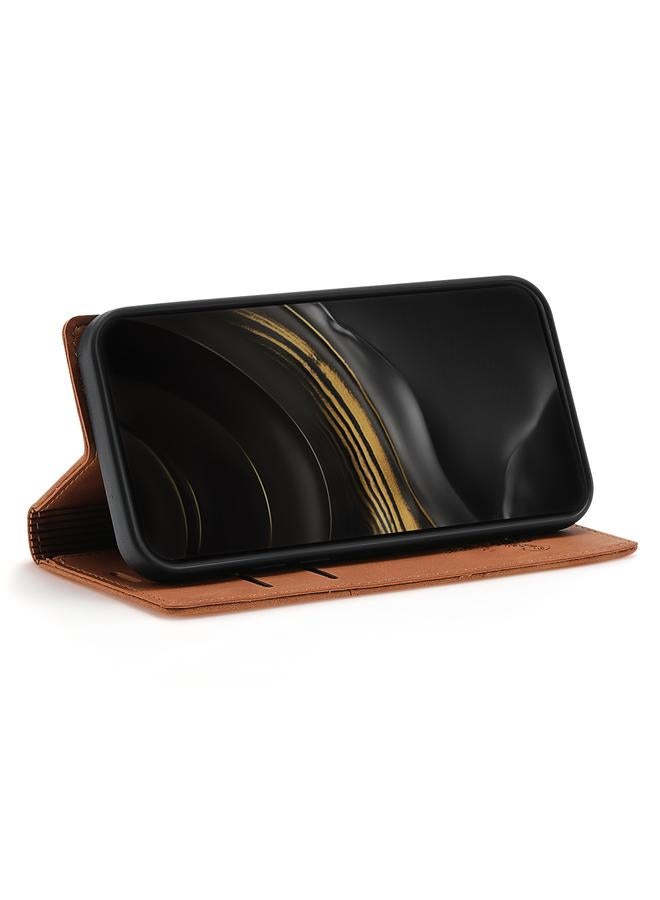 اس-توب جراب لهاتف iPhone XR Dream Magnetic Suction Business من جلد البولي يوريثان مع حامل وفتحة بطاقة ومحفظة - Image 4