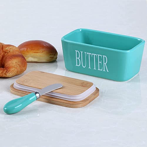 COLBEX® Premium Butter Dish with Lid & Spreader Knife | Airtight Butter Keeper Box with Bamboo Lid | Kitchen Storage Container for Butter, Cheese & Spread | Stylish Countertop Organizer - Image 5
