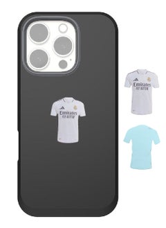 Generic Plastic Sticker for Mobile or Any Smooth Surface and Laptop Real Madrid Club Jersey Shaped  - Image 1