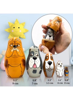 Generic Dog Nesting Dolls Set Of 5 Pcs Matryoshka Doll With Dog Figurines Dog Lover Gifts Dog Themed Gifts Nesting Dolls Dogs Dog Parents Gifts  - Image 4