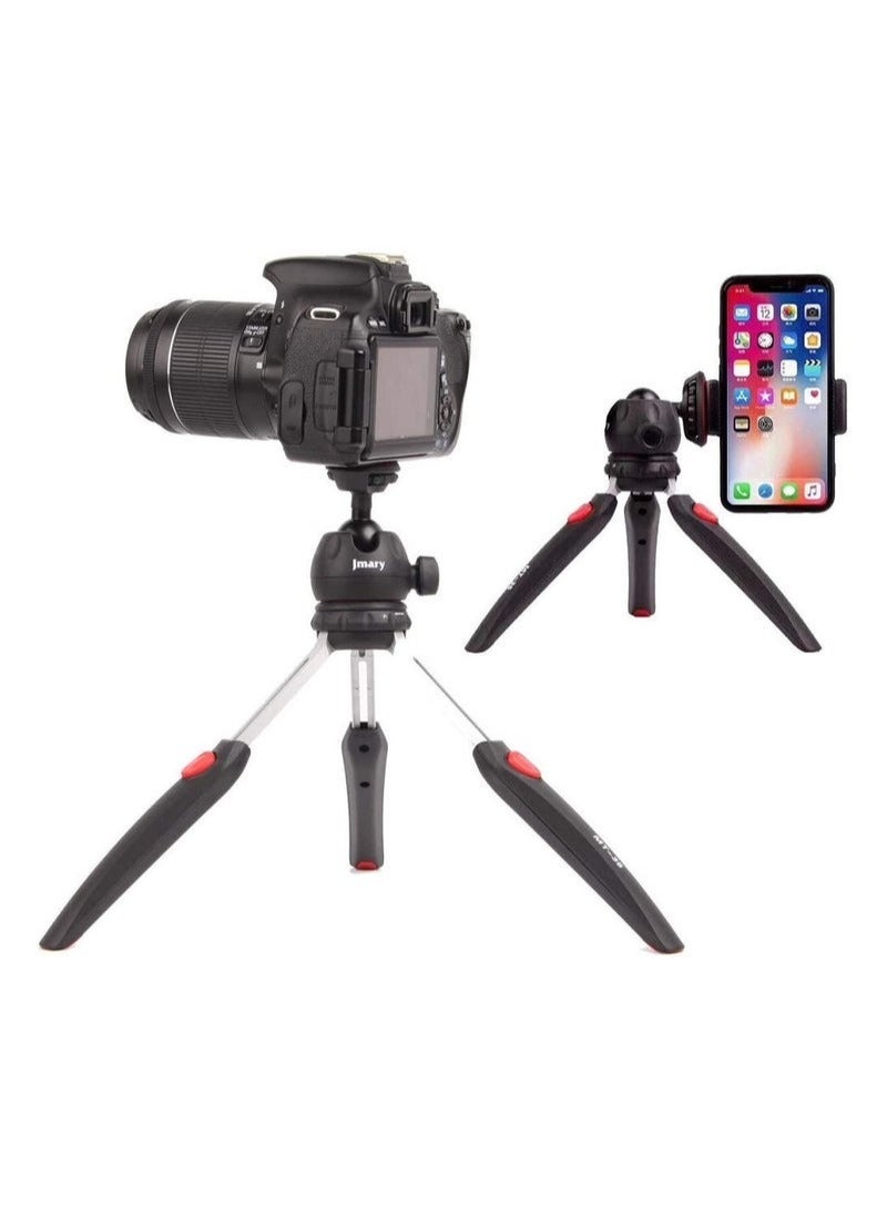 JMARY PORTABLE TRIPOD MT35 / MT-35, Table Top Mini Portable Fold-able Extendable Tripod Stand for Mobile Phones and DSLR & Digital Cameras - BLACK - Image 1