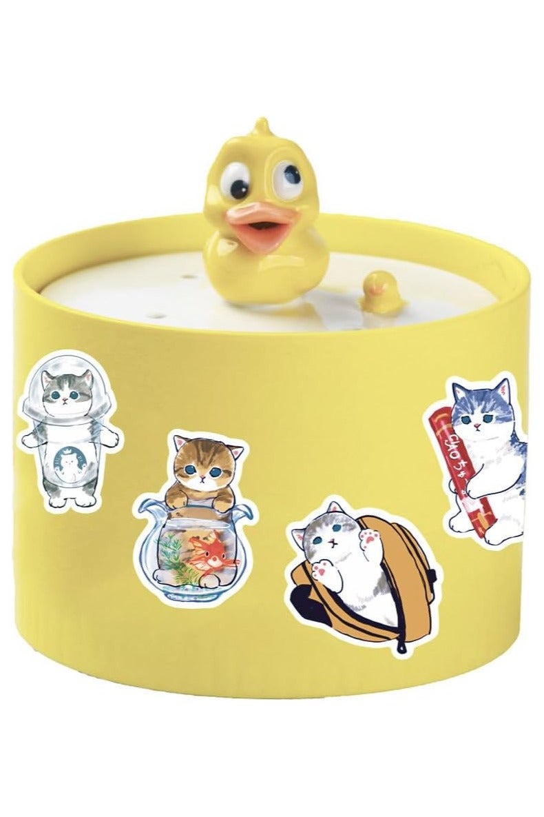 قوس قزح أورينبو ملصقات قطط مائية لطيفة، 50 قطعة من ملصقات القطط كاواي الحيوانية المقاومة للماء، مصنوعة من الفينيل لزجاجة الماء والكمبيوتر المحمول والهاتف ودفاتر القصاصات - Image 5