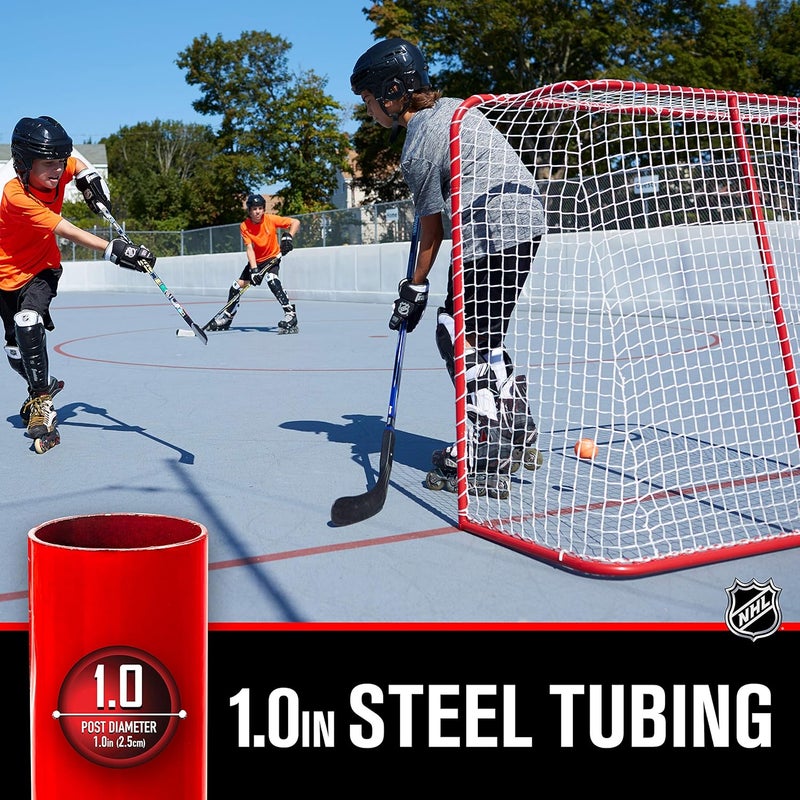 Franklin Sports Youth Street Hockey Net - Indoor Outdoor Steel Hockey Goal for Kids Roller Street - 54" Inches - Image 2