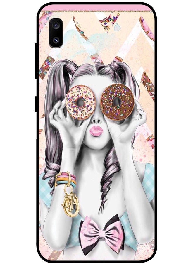 EYE CATCH Protective Case Cover For Samsung Galaxy A20 Smart Series Printed Protective Case Cover for Samsung A20 Donut Girl - Image 1
