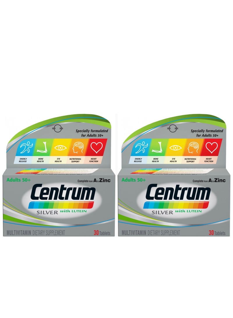 Centrum Silver Pack Of 2 Multivitamin And Multimineral Supplement - 60 Tablets (30 x 2) - Image 1