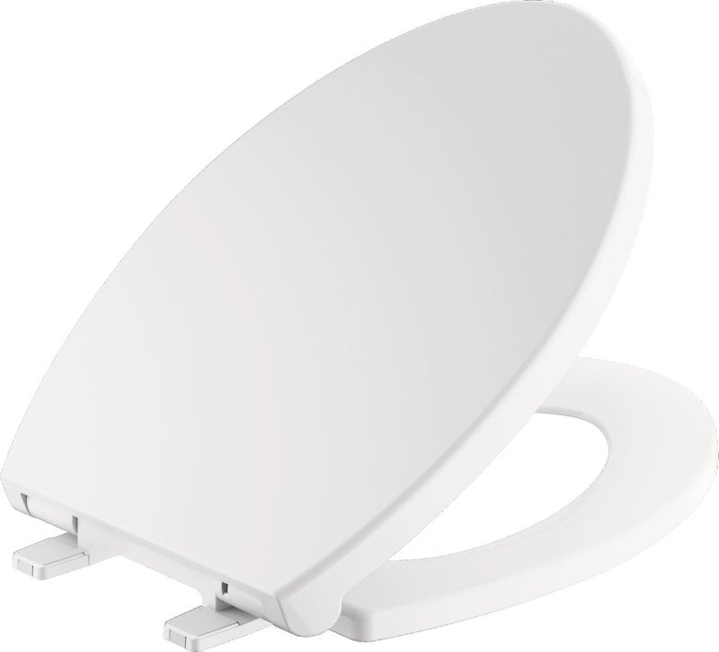 Delta Faucet Morgan Elongated Slow-Close White Toilet Seat with Non-Slip Seat Bumpers, White 811903-WH - Image 2