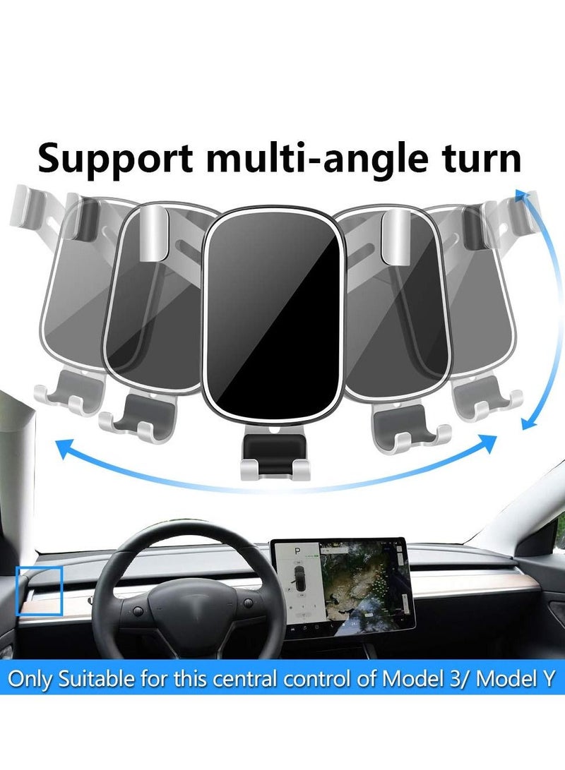 SYOSI Car Phone Holder for Tesla Model [Big Phones with Case Friendly] Auto Accessories Navigation Bracket Interior Decoration Mobile Cellphone Mount - Image 5
