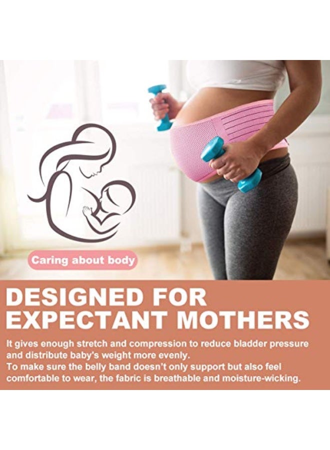 Generic DELFINO Maternity Belt, Pregnancy Support Belt Belly Band Relieve Lower Back, Pelvic and Hip Pain (Breathable/Adjustable - Pink)  - Image 3