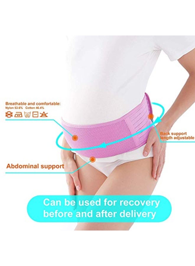 Generic DELFINO Maternity Belt, Pregnancy Support Belt Belly Band Relieve Lower Back, Pelvic and Hip Pain (Breathable/Adjustable - Pink)  - Image 5