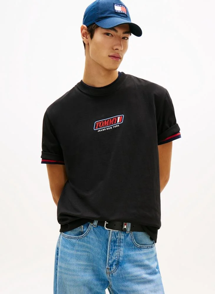 TOMMY JEANS  90s Logo Embroidery Jersey T-Shirt for Men | Best Price UAE