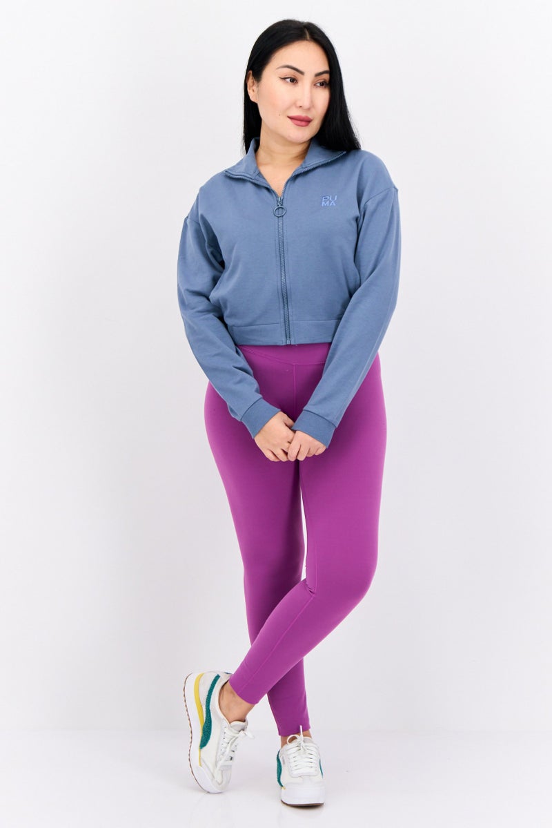 PUMA Women Sportswear Fit Long Sleeve Outdoor Sweatshirt, Blue - Image 4