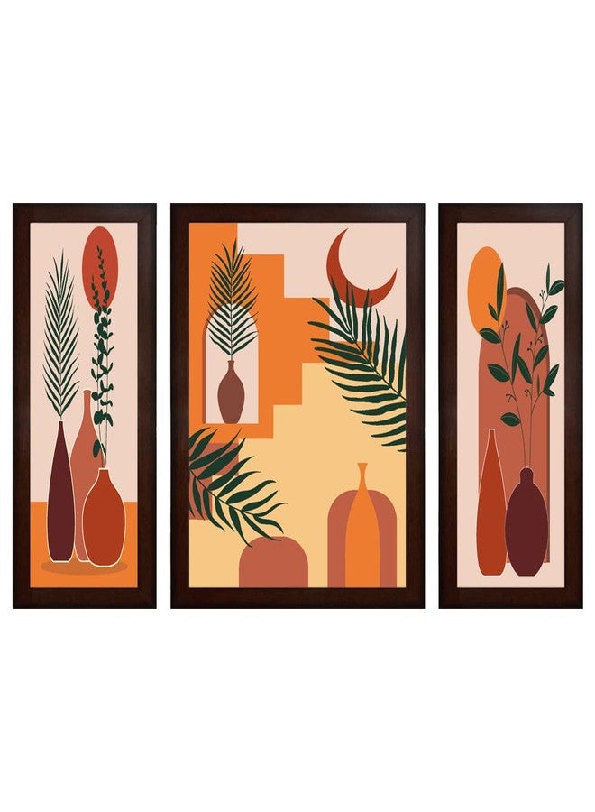 Wens Floral MDF Wall Art (30 cm x 34 cm x 1.5 cm, Set of 3, WSP-4134) - Image 1