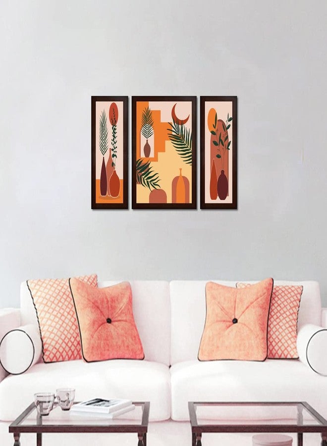 Wens Floral MDF Wall Art (30 cm x 34 cm x 1.5 cm, Set of 3, WSP-4134) - Image 2