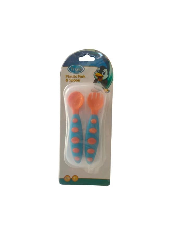 True Plastic Spoon & Fork Set With Case - Image 1