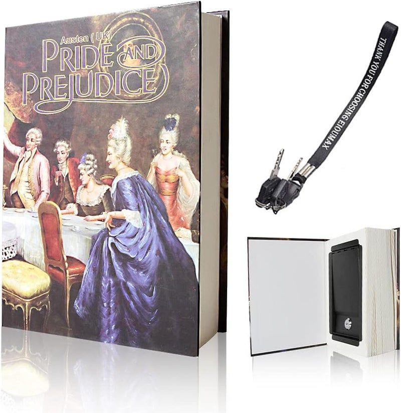EIOUMAX Real Paper Book Locking Book safe with Key Lock Anti-Theft Safe - Pride and Prejudice - Image 2