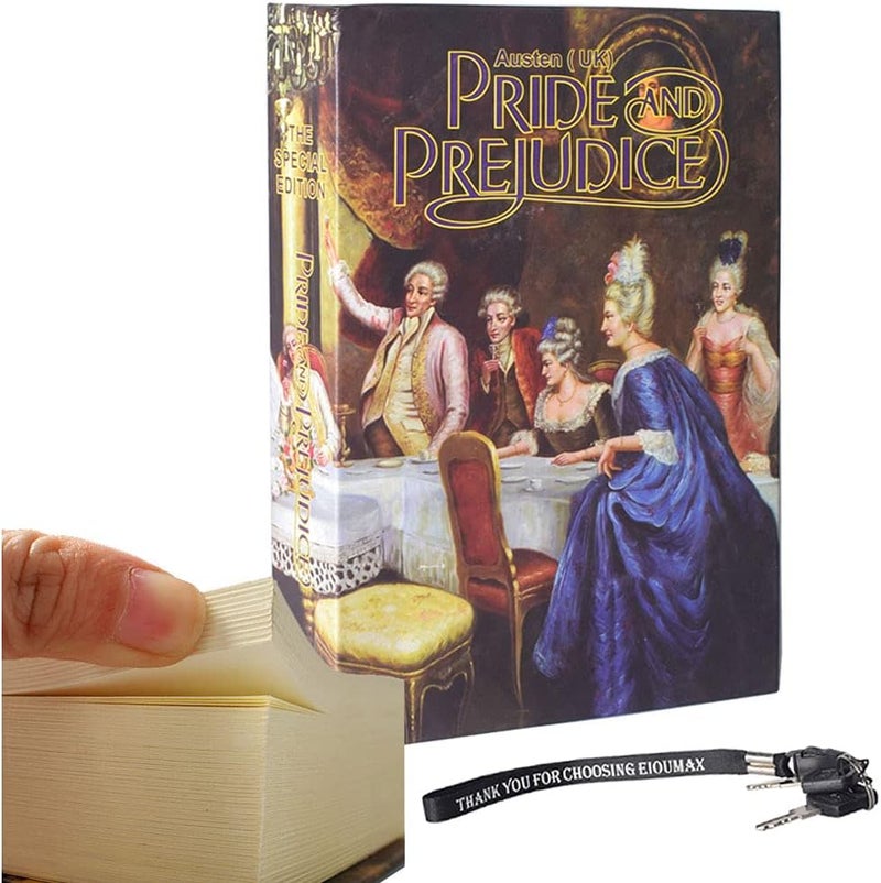 EIOUMAX Real Paper Book Locking Book safe with Key Lock Anti-Theft Safe - Pride and Prejudice - Image 1