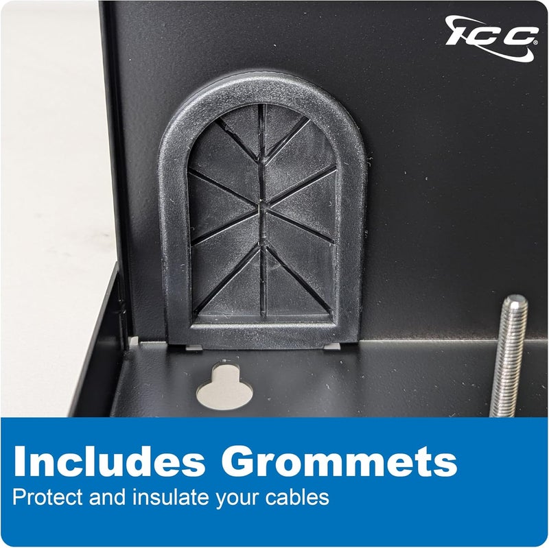 ICC Fiber Optic Wall Mount Enclosure – 2 Slots for LGX Compatible Adapter Panels or Cassettes (Sold Separately), Fiber Enclosure Supports up to 48 Fibers, Secure Fiber Management Solution, ICFODE21WM - Image 4