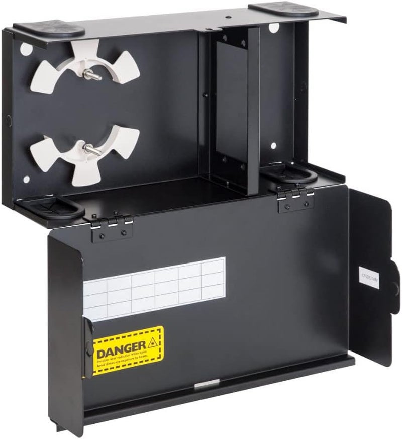 ICC Fiber Optic Wall Mount Enclosure – 2 Slots for LGX Compatible Adapter Panels or Cassettes (Sold Separately), Fiber Enclosure Supports up to 48 Fibers, Secure Fiber Management Solution, ICFODE21WM - Image 1