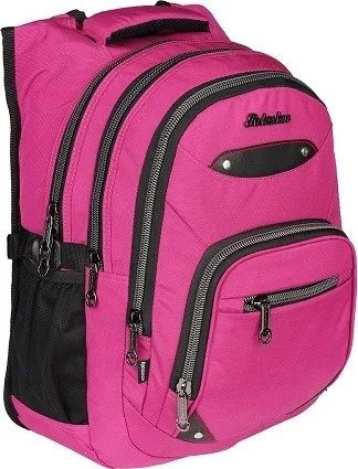 ريلاكسن Waterproof Lined Fabric Middle School-High School 5 Compartment Ergonomic School Backpack 2225- Pink