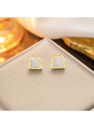 White earrings
