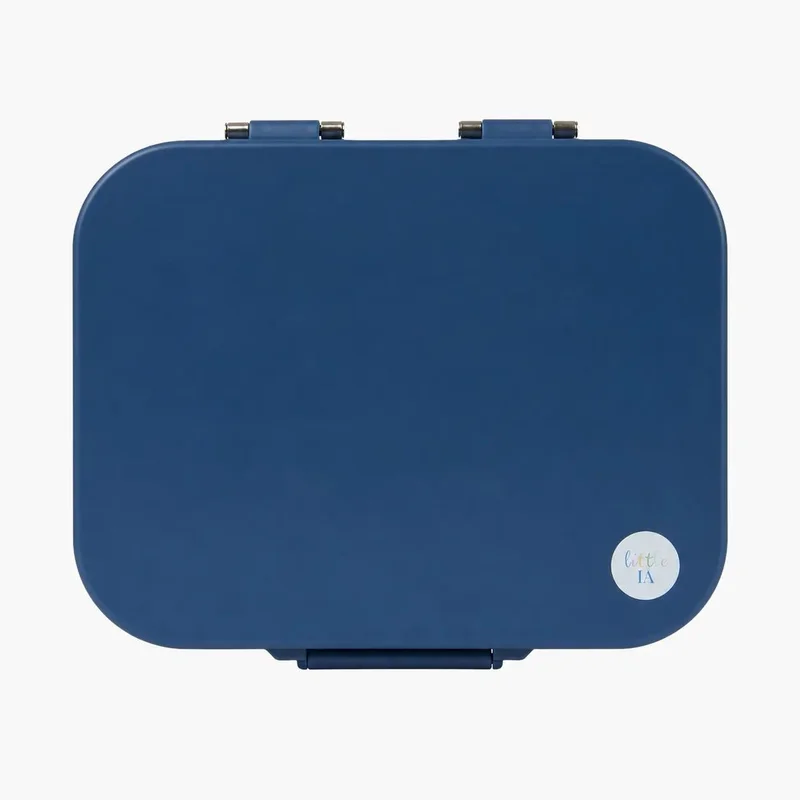 Little IA Plain Stainless Steel Lunchbox -Blue