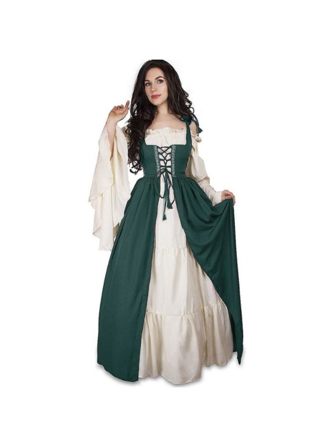 Women's Renaissance Costume Medieval Dress Role Play Long Dresses Halloween Costume Party Ball Gowns - Image 1