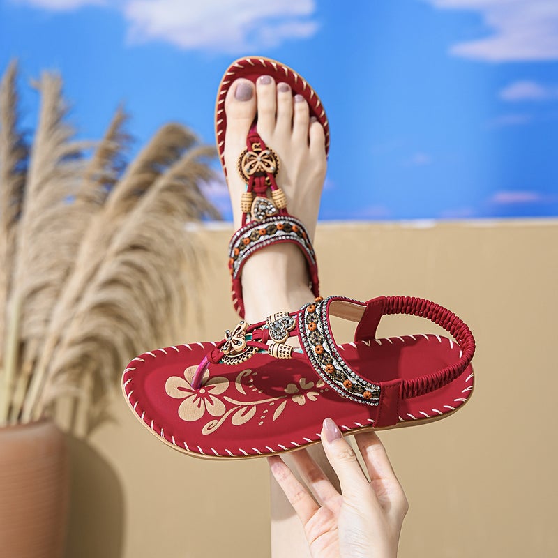 Aaa-Ab6 Summer 2026 New Lightweight and Comfortable Flat-Soled Women''s Casual Fashion Beach Sandals in Large Sizes - Image 3