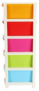 AUREUS Foldable drawer organizers Box Multi Purpose Size Plastic Large for Home Office Hospital Parlor and School 5 LAYER STORAGE TROLY COLORFULL - Image 5
