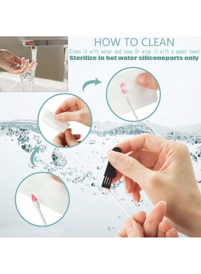 Storgem Strogem Reusable Cotton Swabs with 1 Mirror for Makeup Application and Cleaning, Multifunctional Portable Washable Silicone Q-Tip (gray) - Image 4