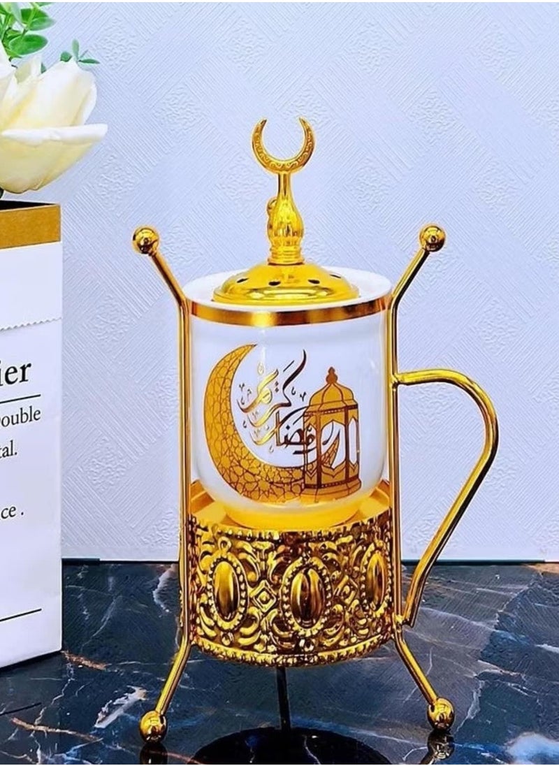 Generic - Breeze Luxury Ramadan Bakhoor Burner – Arabic Incense Burner with Elegant Crescent Moon Design - Image 1