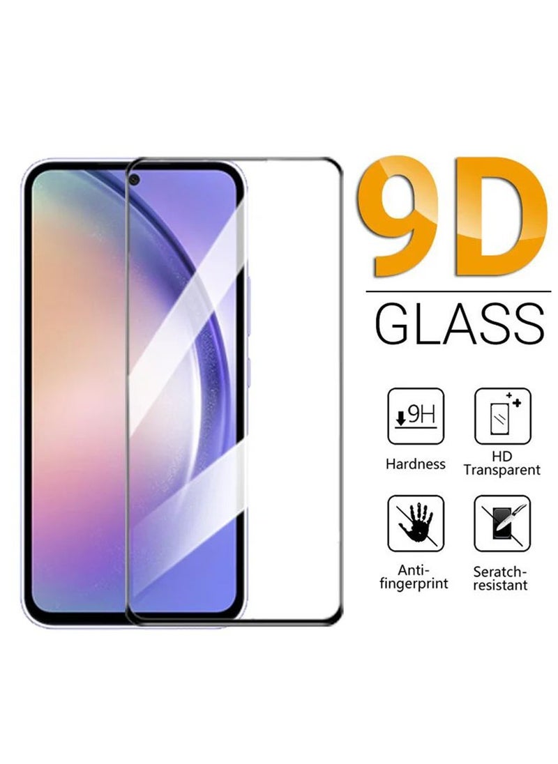 Youque 4 in 1 9H Full Tempered Glass for Samsung Galaxy A55 5G, 2 Pack Screen Protector and 2 Pack Lens Film  - Image 2