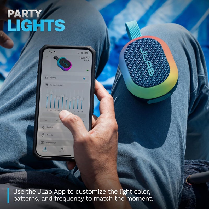JLab Pop Party Portable Bluetooth Speaker - Navy - Image 2