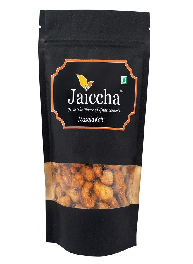 Jaiccha Ghasitaram Gifts Jaiccha - Special Masala Kaju 200 GMS in Black Paper Pouch |Gift for Diwali,Holi,Rakhi,Valentine,Christmas,Birthday,Anniversary,Gift for Her,Him,Mothers Day,Fathers Day| - Image 1