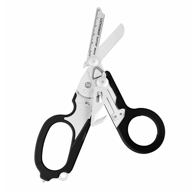 LEATHERMAN LEATHERMAN, Raptor Rescue, 6-in-1 Heavy-Duty Emergency/Trauma Shears, Made in the USA, Molle Compatible Holster Included, Black with MOLLE Compatible Holster, with MOLLE Compatible Holster  - Image 1