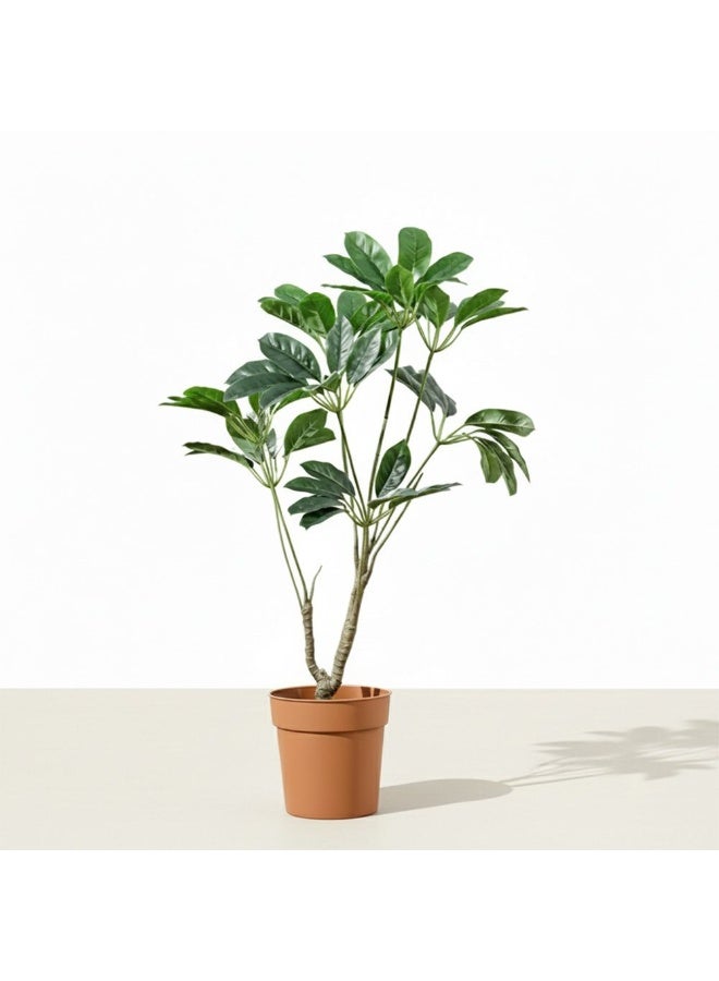DANUBE HOME Schefflera Artificial Potted Plant 100 Cm, Lush Green Decorative Indoor Plant For Home & Office, Realistic Foliage, Stylish Faux Tree In Durable Pot – Green - Image 1