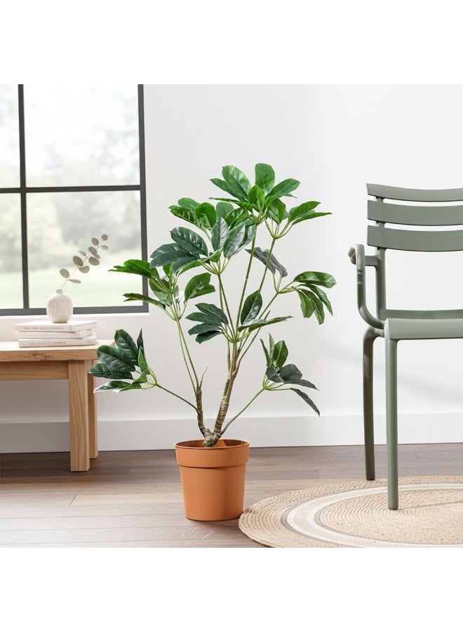 DANUBE HOME Schefflera Artificial Potted Plant 100 Cm, Lush Green Decorative Indoor Plant For Home & Office, Realistic Foliage, Stylish Faux Tree In Durable Pot – Green - Image 4