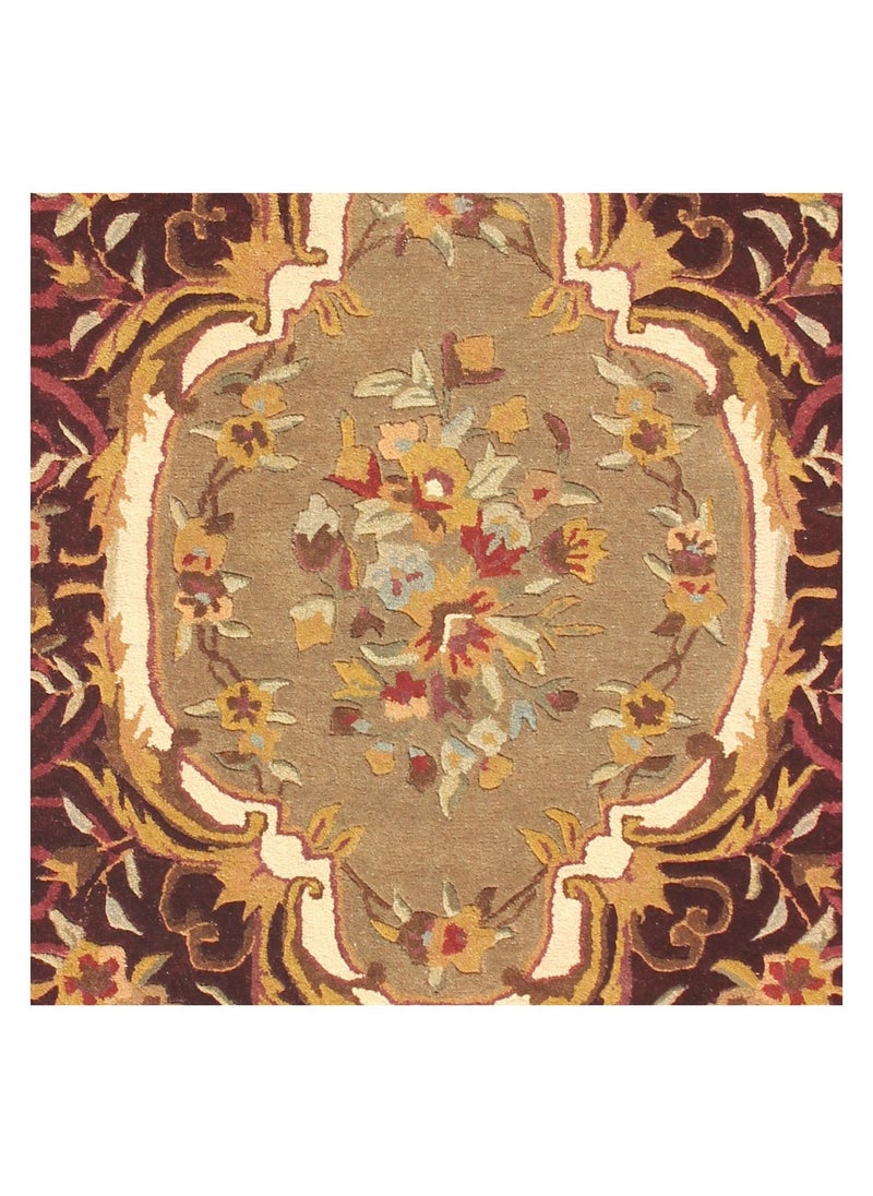 AURUM HOME - AH011A Hand Tufted Area Traditional Carpet Interior Living Bedroom, Bedroom, Exhibition Area Cut Wool Pile, Rectangle - Image 1