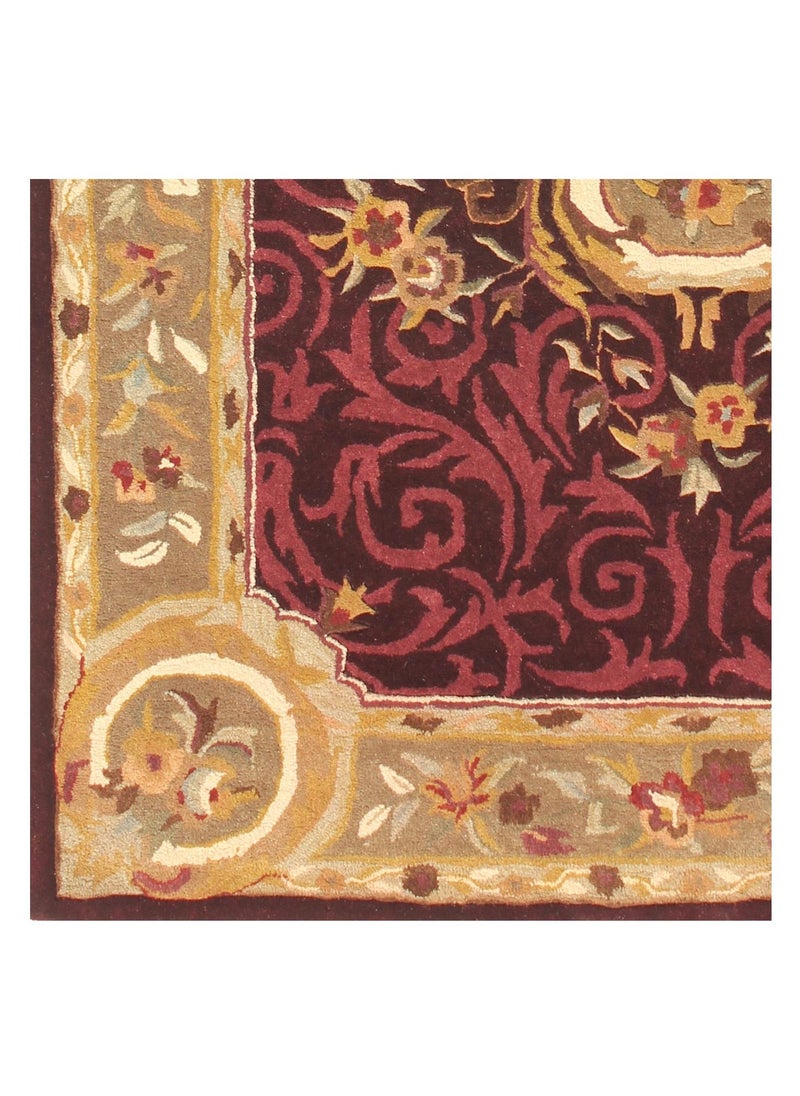 AURUM HOME - AH011A Hand Tufted Area Traditional Carpet Interior Living Bedroom, Bedroom, Exhibition Area Cut Wool Pile, Rectangle - Image 1