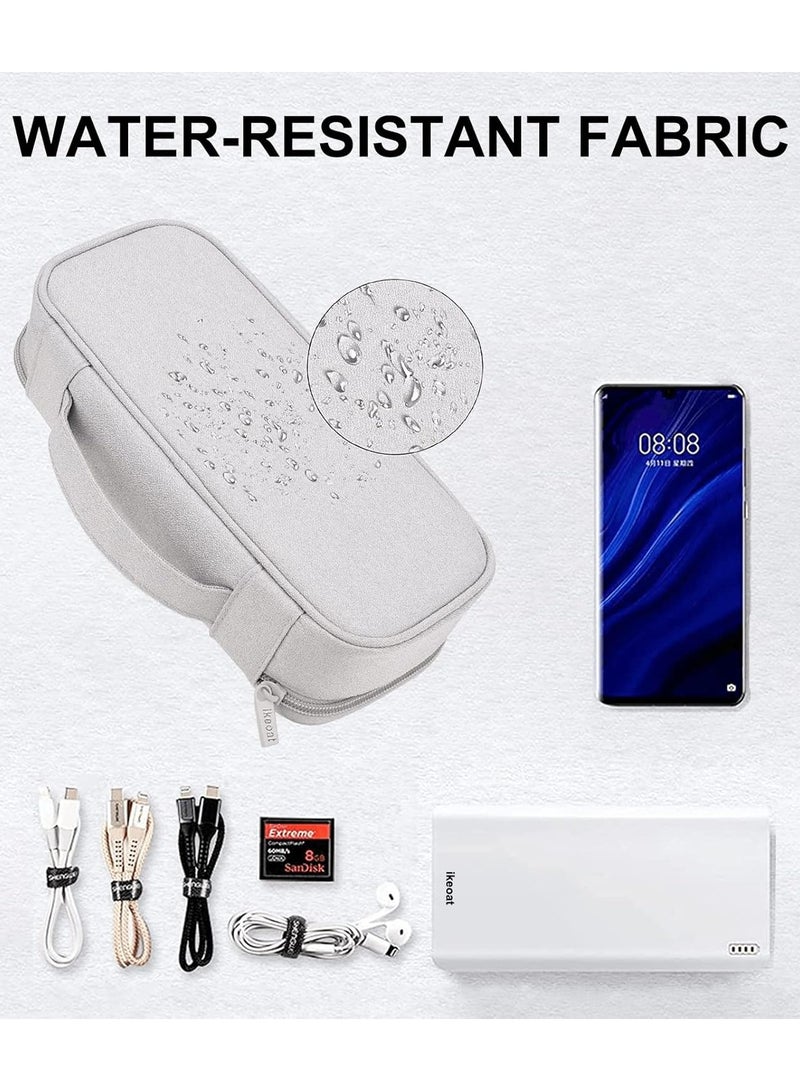 حقيبة تنظيم ملحقات إلكترونية محمولة، حقيبة تخزين لأجهزة السفر، منظم كابلات، تناسب الشواحن وكابلات USB وبطاقات الذاكرة SD وسماعات الأذن ومحركات الأقراص الصلبة والفلاش وبنوك الطاقة، الحجم M. - Image 2