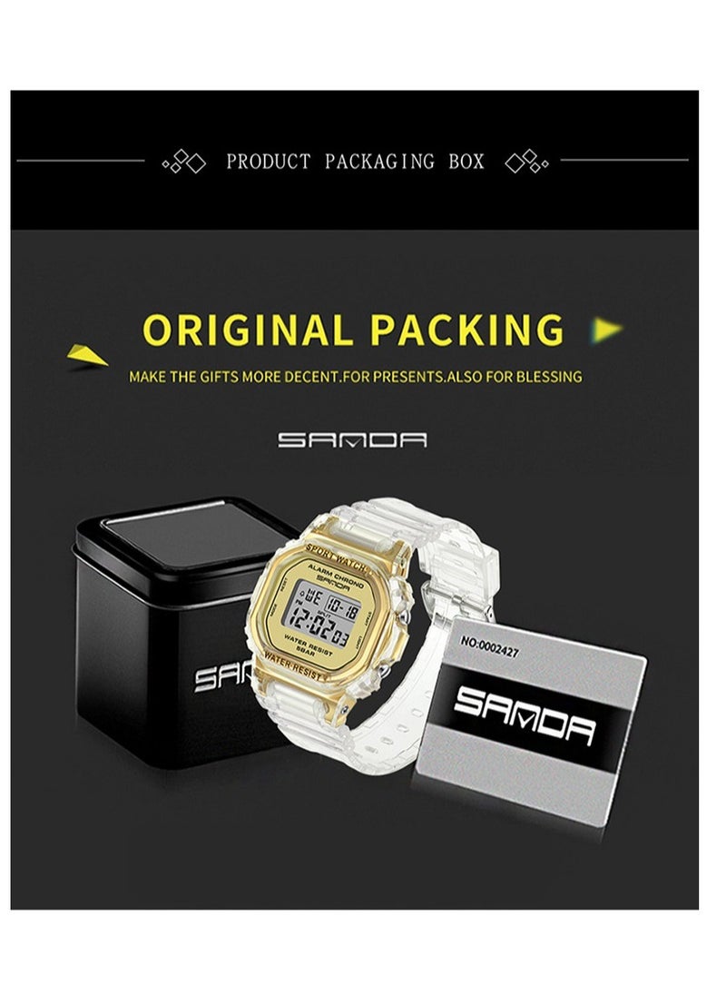 Sanda - Men's Multifunctional Sports Waterproof Electronic Watch - Image 1