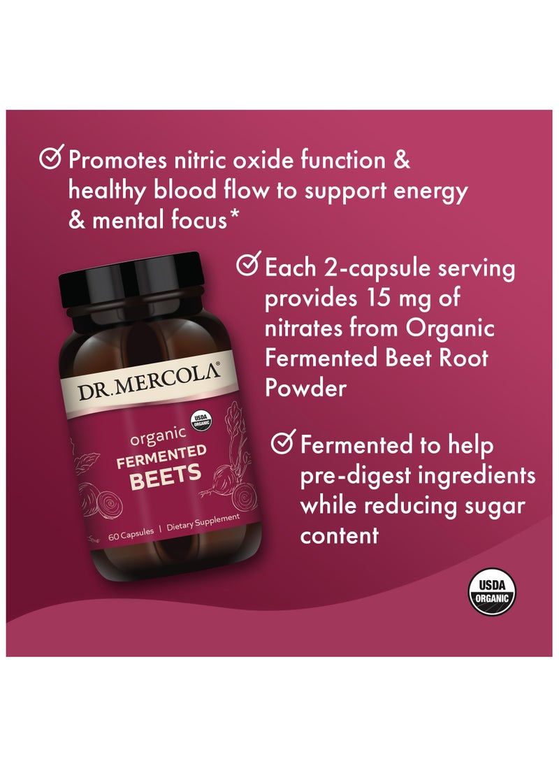 Dr. Mercola Organic fermented beets 60 capsules | dietary supplement  - Image 4