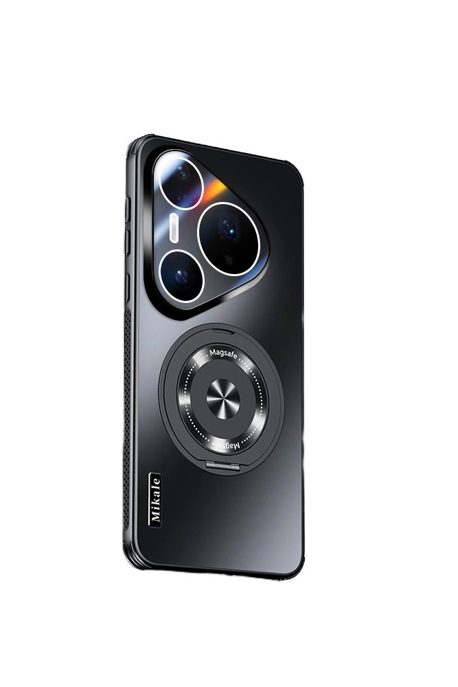 general Suitable for Huawei Pura 80Ultra/80Pro/Pro+/80 rotating magnetic bracket mobile phone case frosted all-inclusive protective cover - Image 1